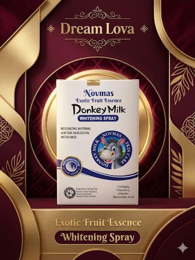 dreamlova (14) بخاخ نوفماس بحليب الحمار لتفتيح البشرة Novmas Donkey Milk Whitening Spray